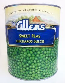 Allens Canned Sweet Green Pea, 105 Ounce -- 6 Per Case