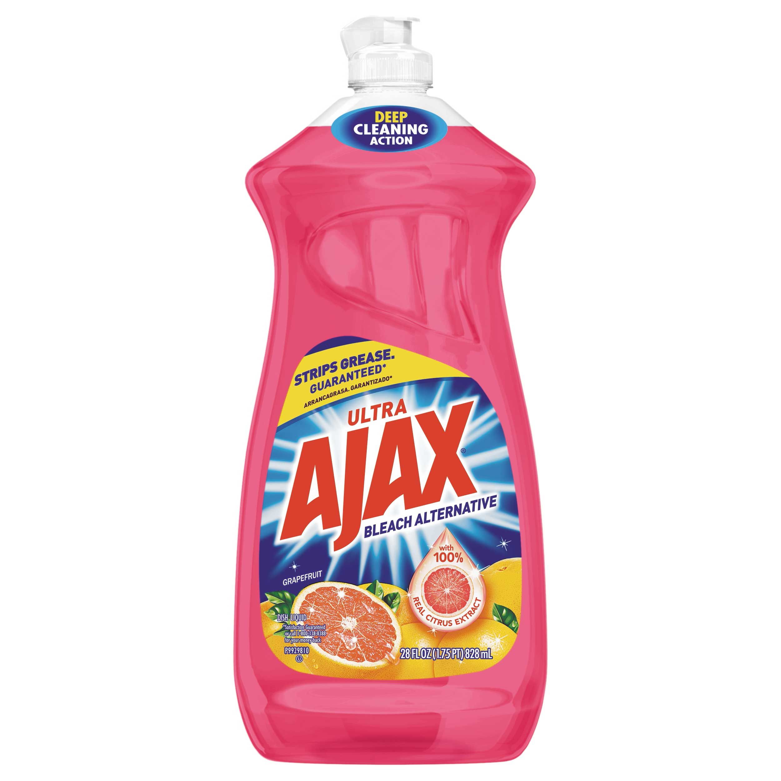 Ajax Grapefruit Dish Liquid With Bleach Alternative, 28 Ounce -- 9 Per Case