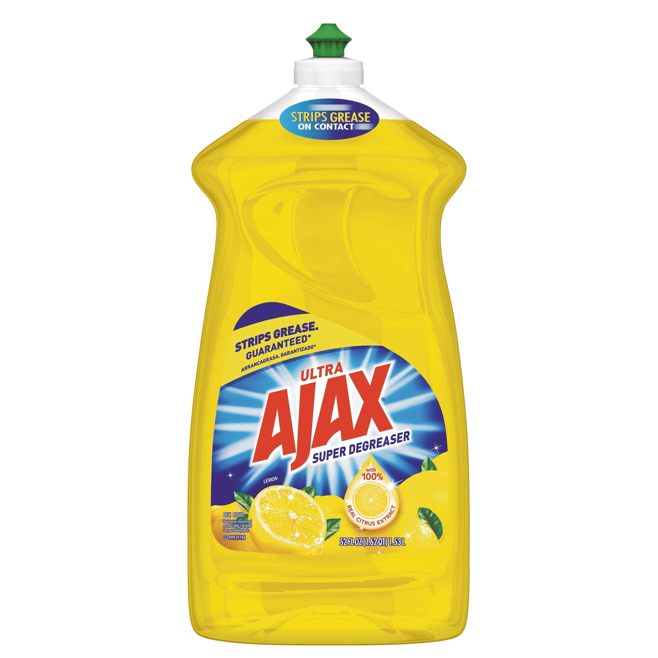 Ajax Lemon Super Degreaser Dish Liquid, 52 Fluid Ounce -- 6 Per Case