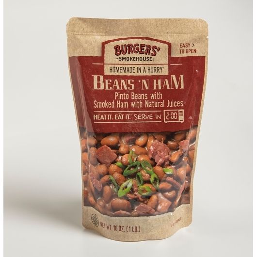 Burgers Smokehouse Fully Cooked Pinto Beans With Country Ham And Natural Juices, 1 Pound -- 12 Per Case