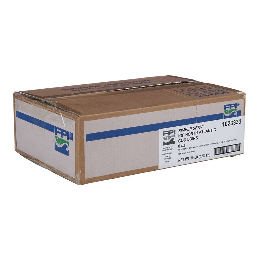 Fishery Simple Serve Loin Cod Fillet, 8 Ounce, 10 Pound