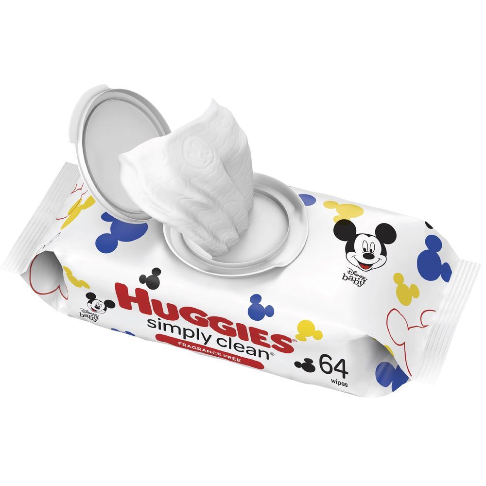 Huggies Simply Clean Fragrance Free Baby Wipes, 64 Count -- 8 Per Case