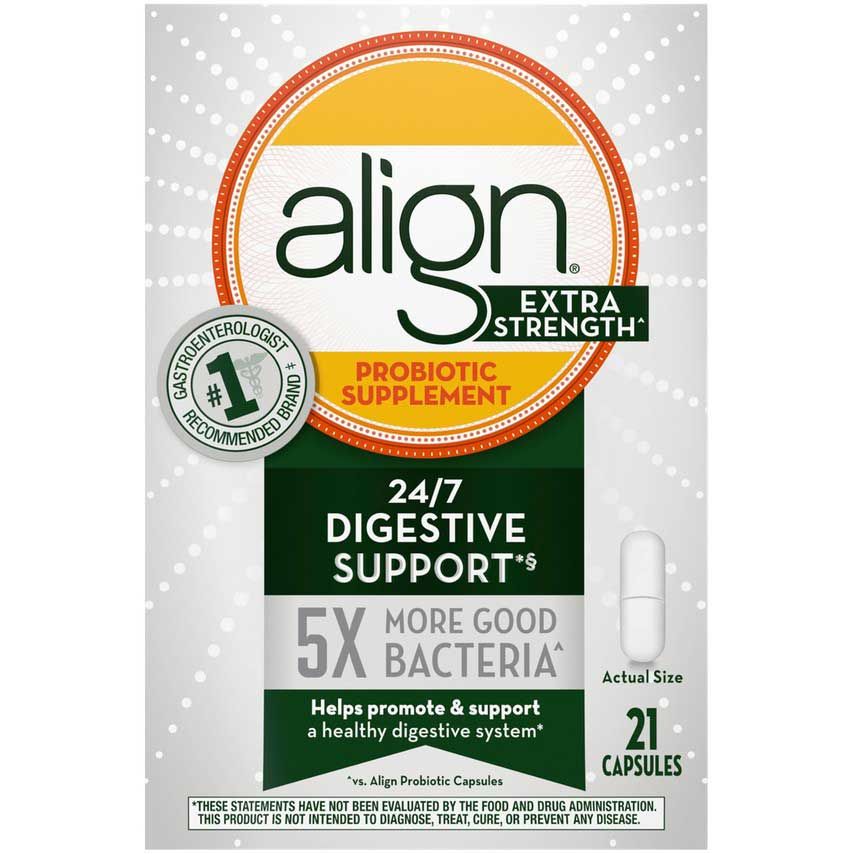 Align Extra Strength Probiotic Capsules, 21 Count -- 12 Per Case