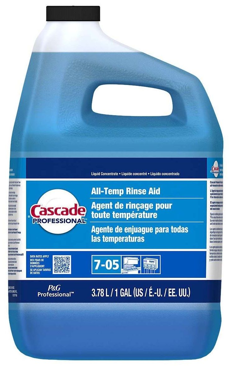Cascade Closed Loop 7-05 Professional All Temp Rinse Aid Concentrate, 1 Gallon -- 2 Per Case