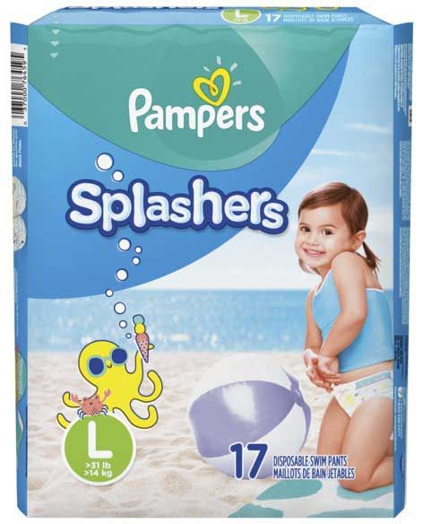 Pampers Size 5 Jumbo Splashers Southwestern Diaper, 17 Count -- 6 Per Case