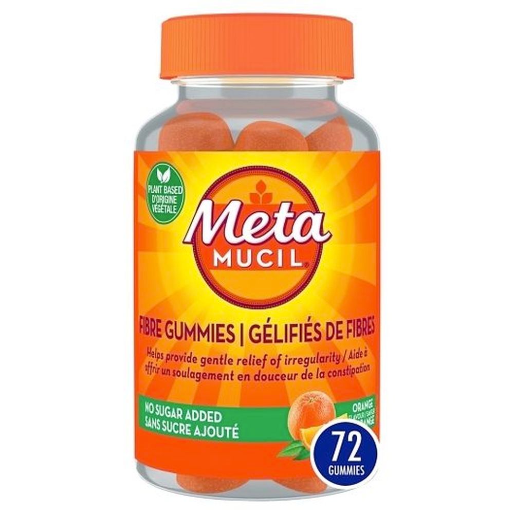 Metamucil Orange Fiber Supplement Gummies, 72 Count -- 12 Per Case