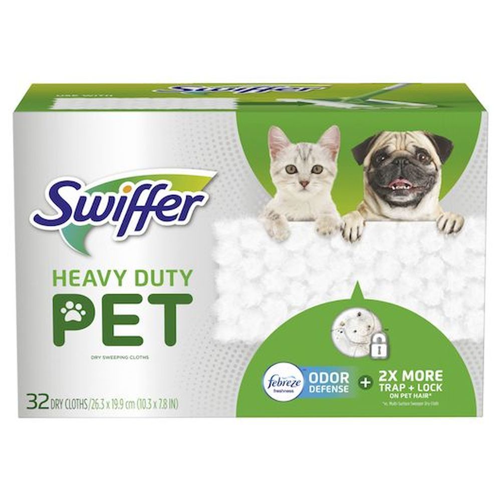 Swiffer Odor Defense Pet Heavy Duty Duster Refill, 32 Count -- 2 Per Case
