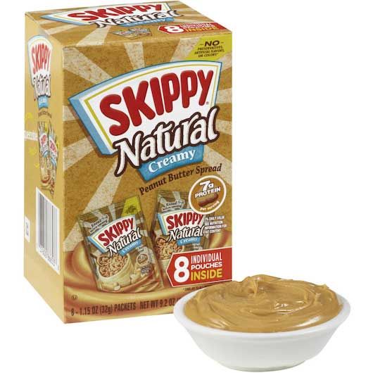Skippy Two Tone Creamy Peanut Butter Spread, 1.15 Ounce -- 160 Per Case
