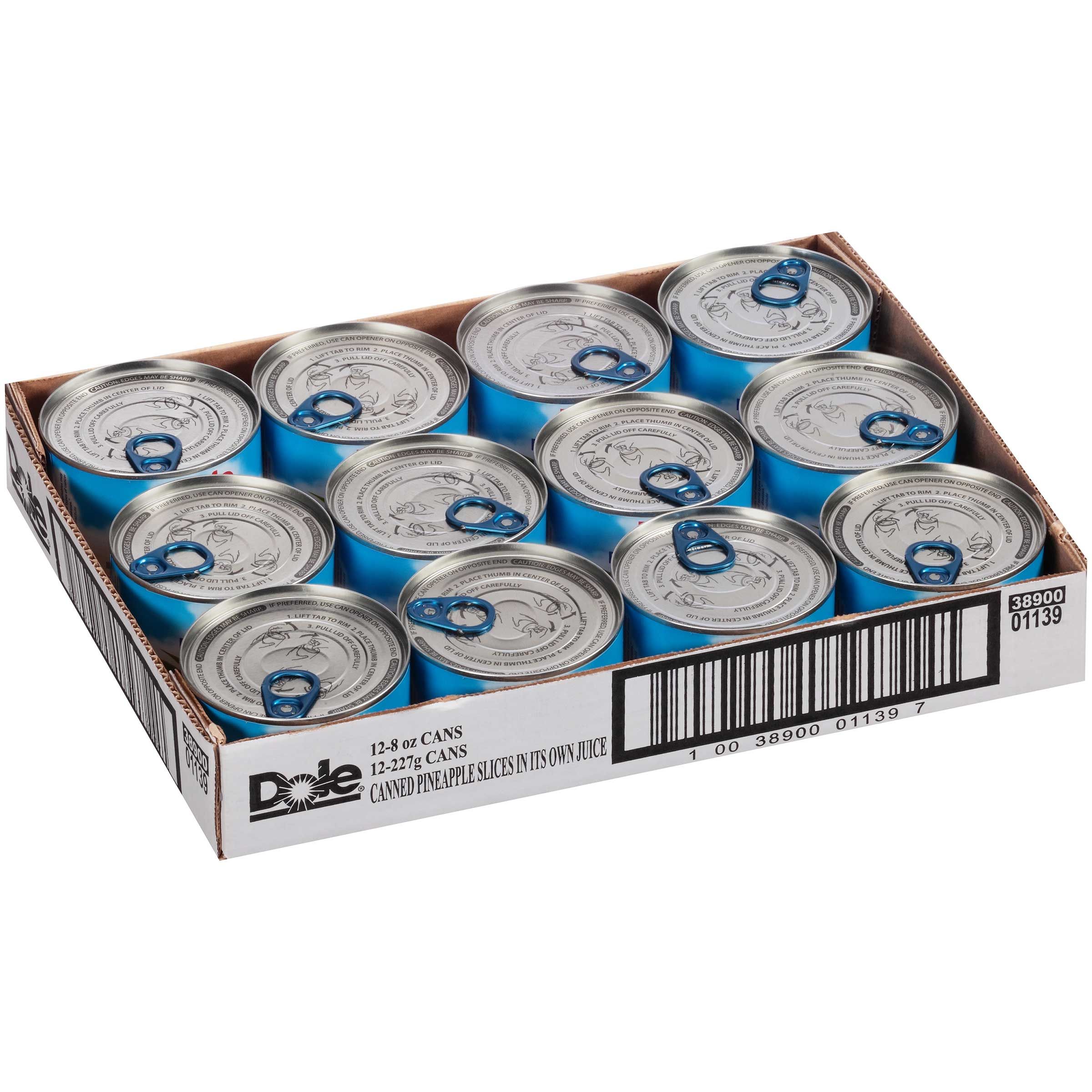 Dole Sliced Pineapple In Juice, 8 Ounce -- 12 Per Case
