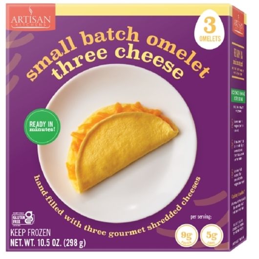 Artisan Kitchens Three Cheese Omelet, 3 Count -- 7 Per Case