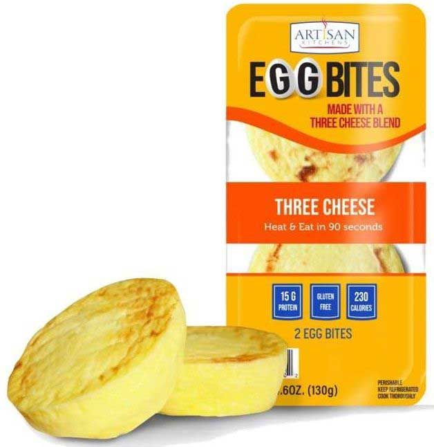 Artisan Kitchens Three Cheese Egg Bites, 2 Count -- 7 Per Case