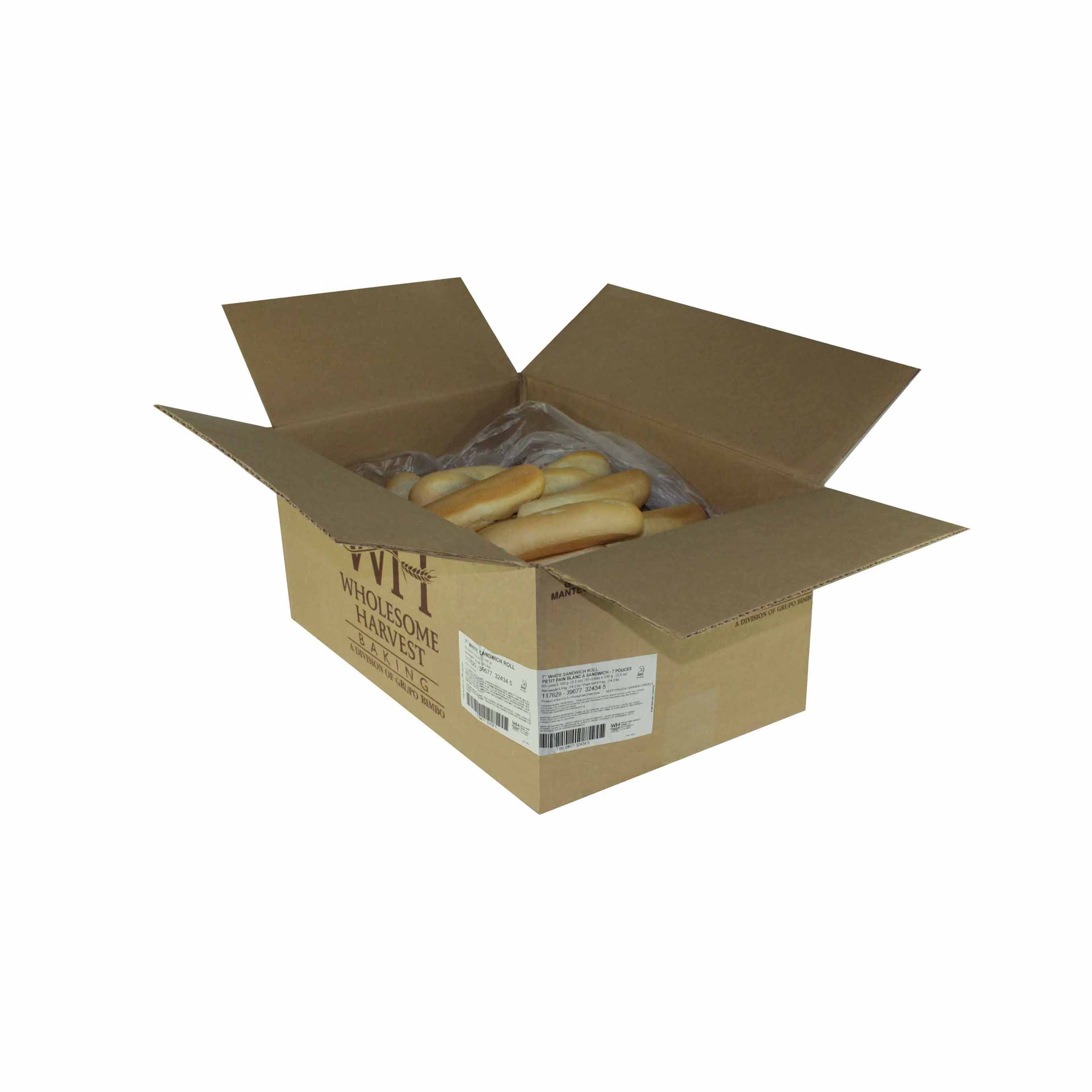 Bimbo Bakehouse 7 White Sandwich Rolls -- 65 Per Case