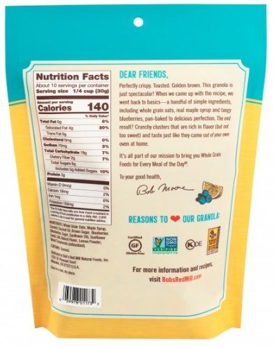 Bob's Red Mill Lemon Blueberry Granola, 11 Ounce -- 6 Per Case