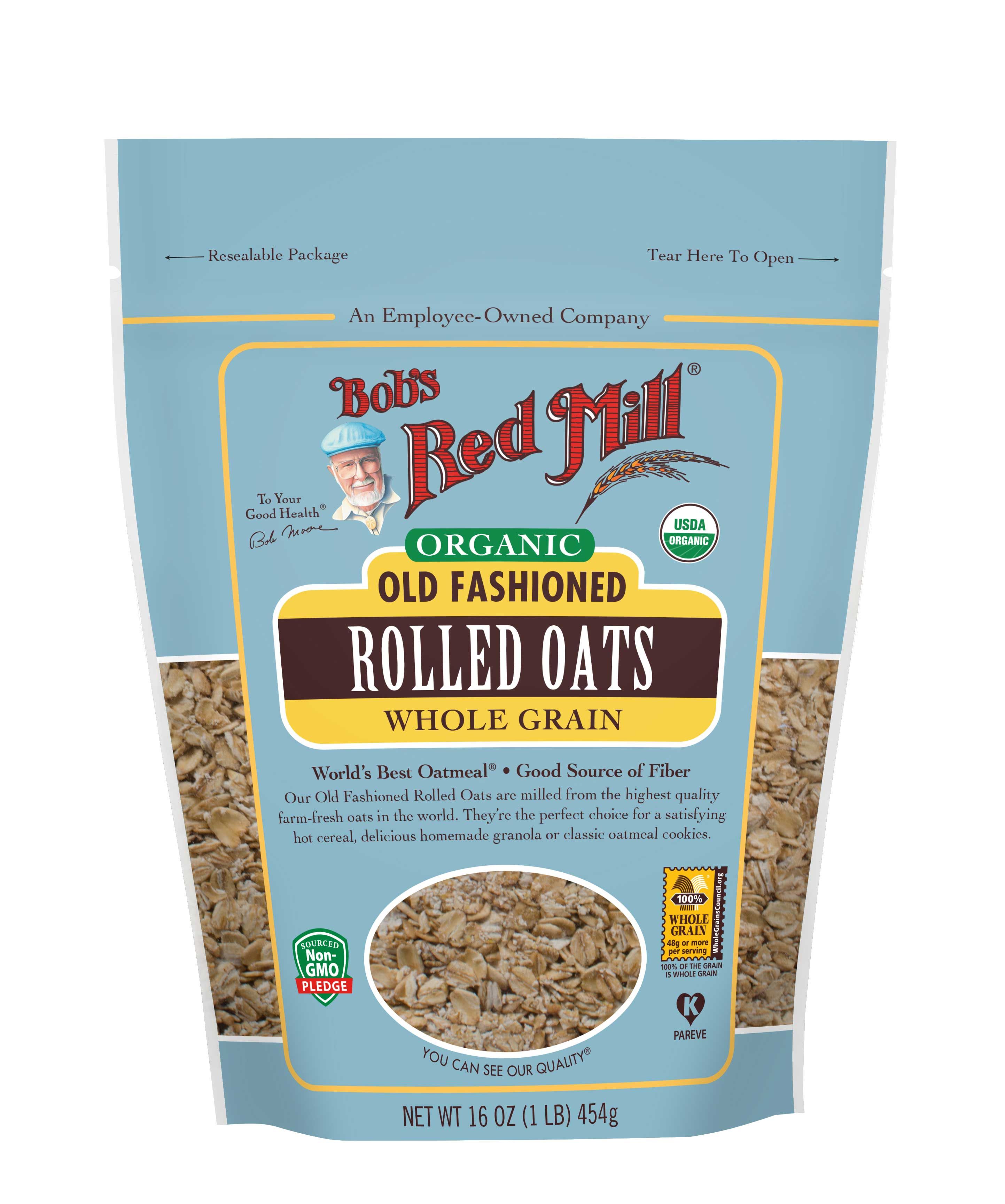 Bob's Red Mill Organic Old Fashioned Rolled Oats, 16 Ounce -- 4 Per Case