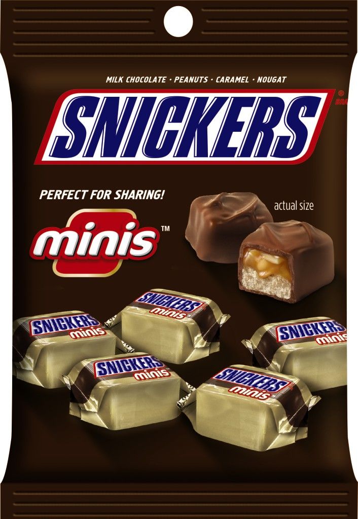 Snickers Miniature Candy Bar, 4.4 Ounce -- 12 Per Case