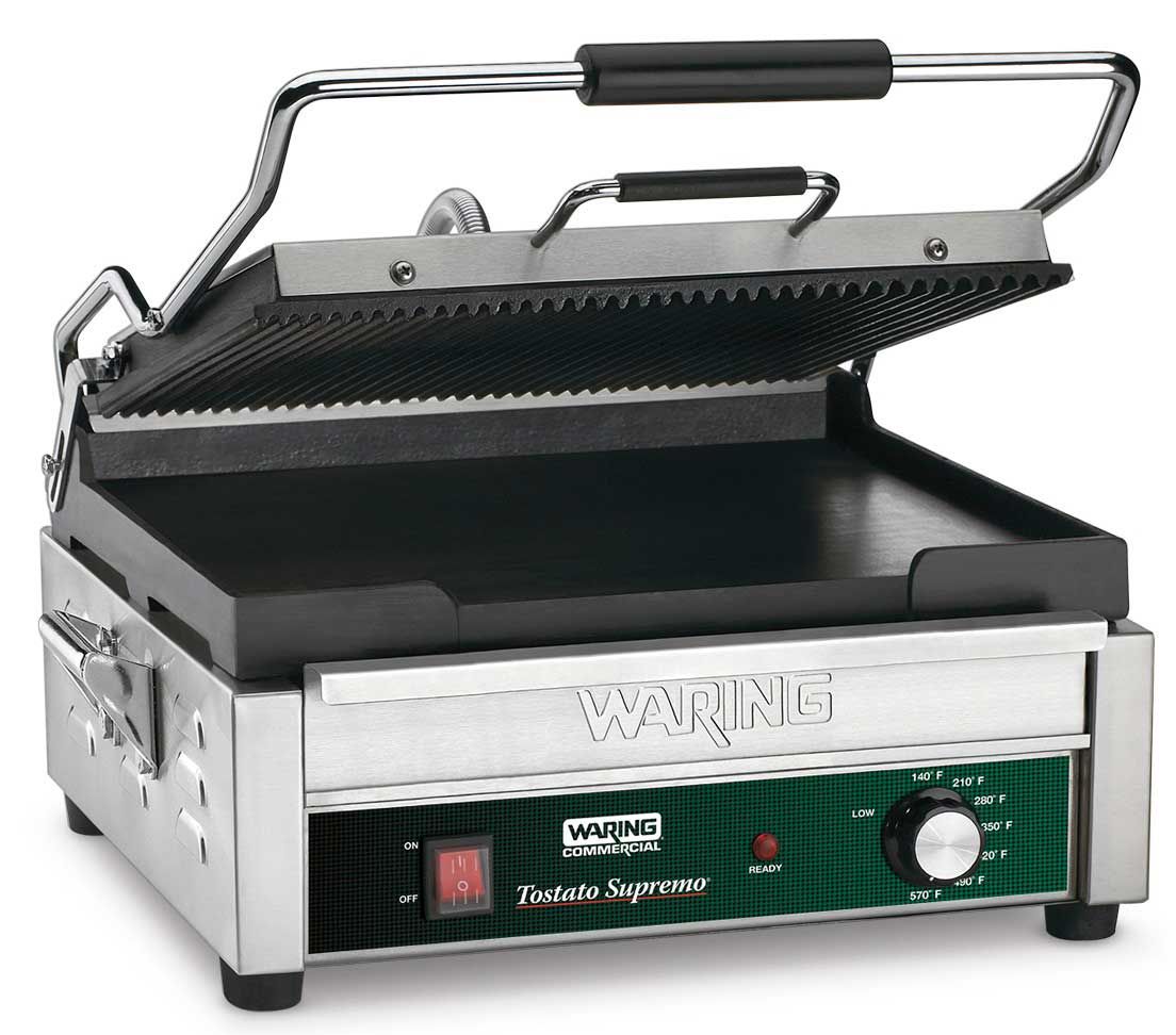 Waring Commercial Large Italian Style Panini Grill, 120 Volt