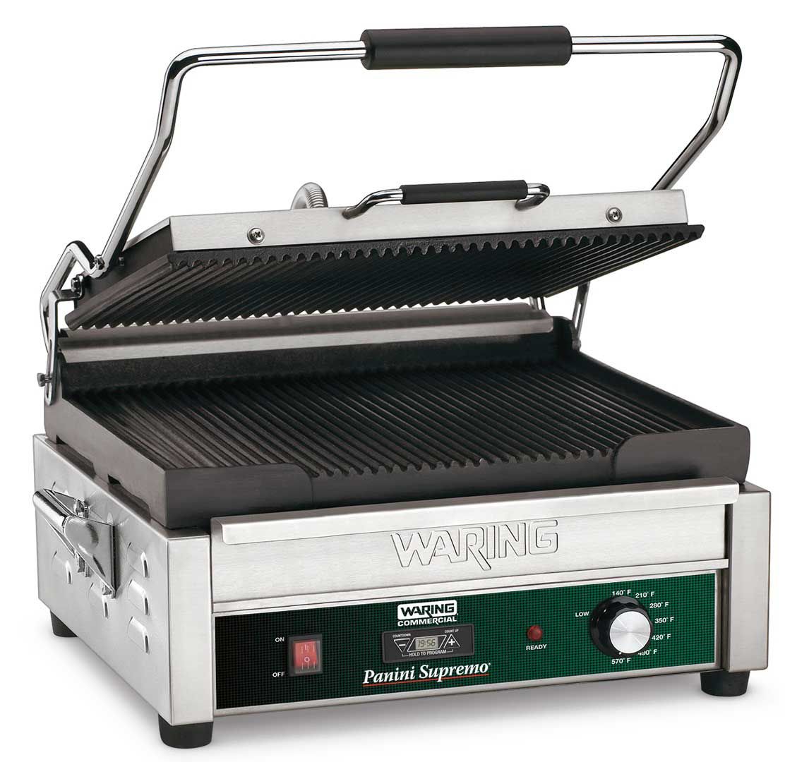 Waring Commercial Large Italian Style Panini Grill With Timer, 120 Volt