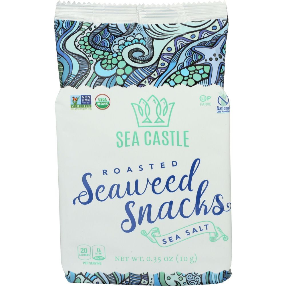 Sea Castle Sea Salt Roasted Seaweed, 0.35 Ounce -- 12 Per Case