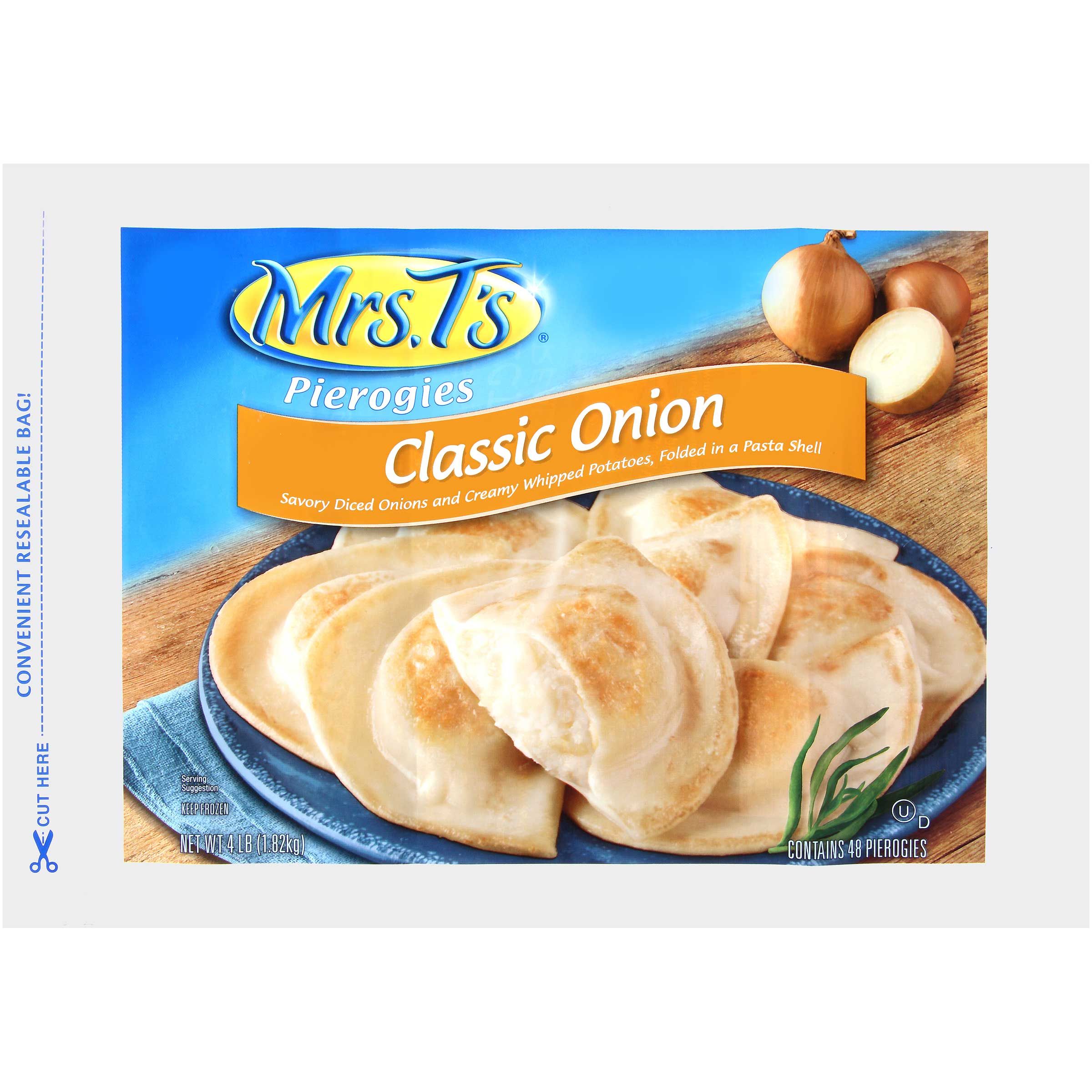 Mrs. T's Potato And Onion Filled Pasta Pierogies, 4.03 Pound -- 6 Per Case