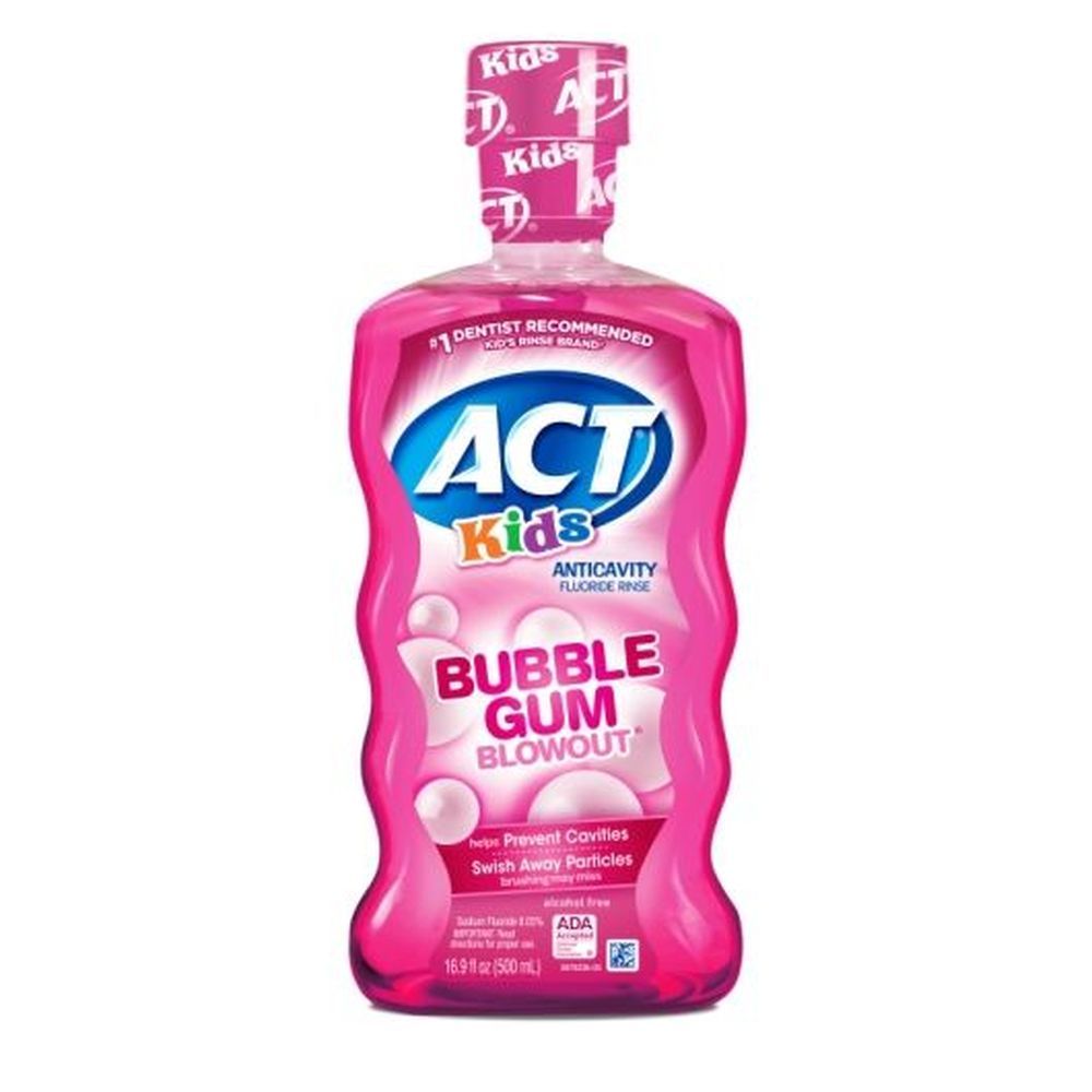 Act Kids Bubble Gum Blowout Anti-cavity Fluoride Rinse, 16.9 Fluid Ounce -- 24 Per Case