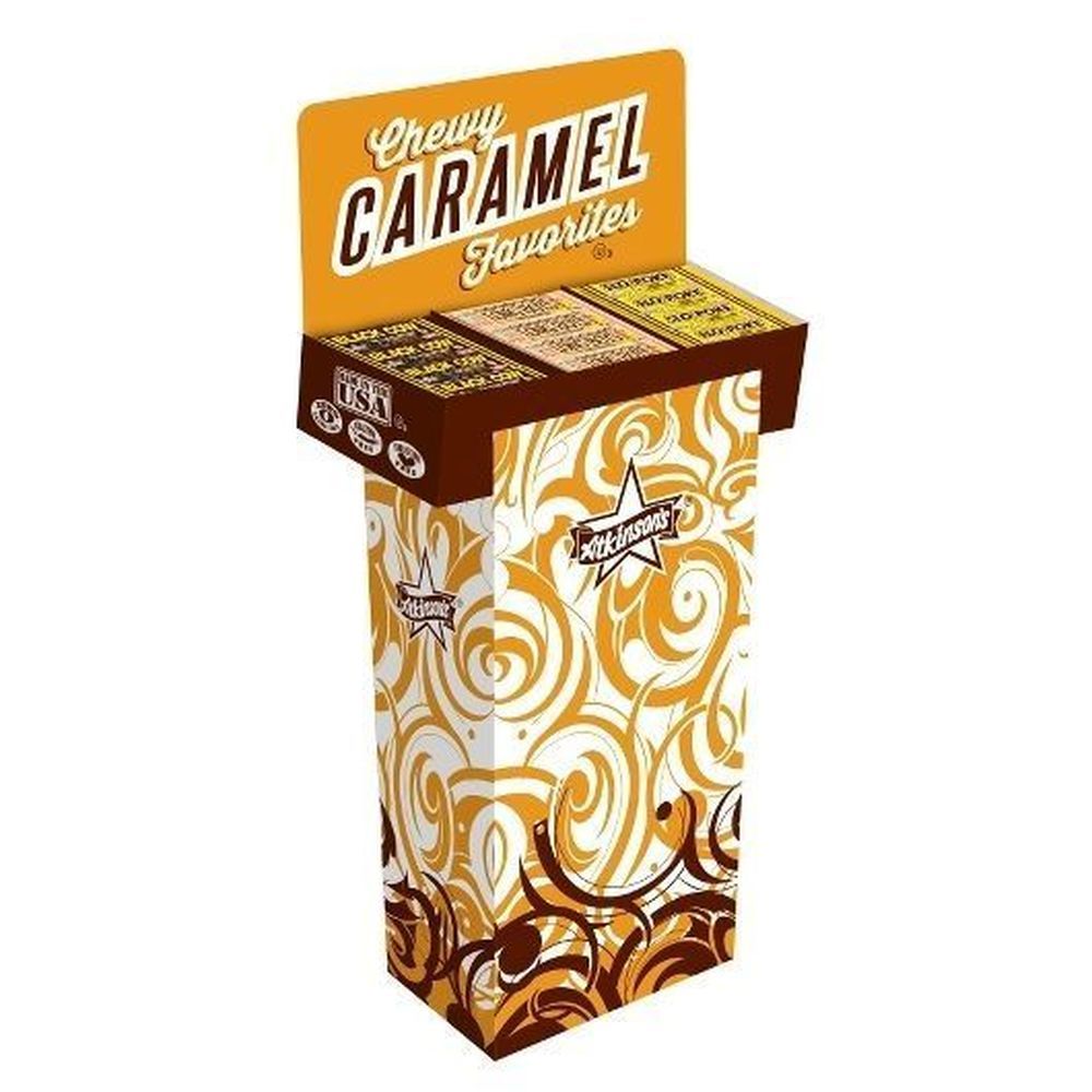 Atkinson Candy Company Caramel Chewy Candy, Shipper, 144 Count