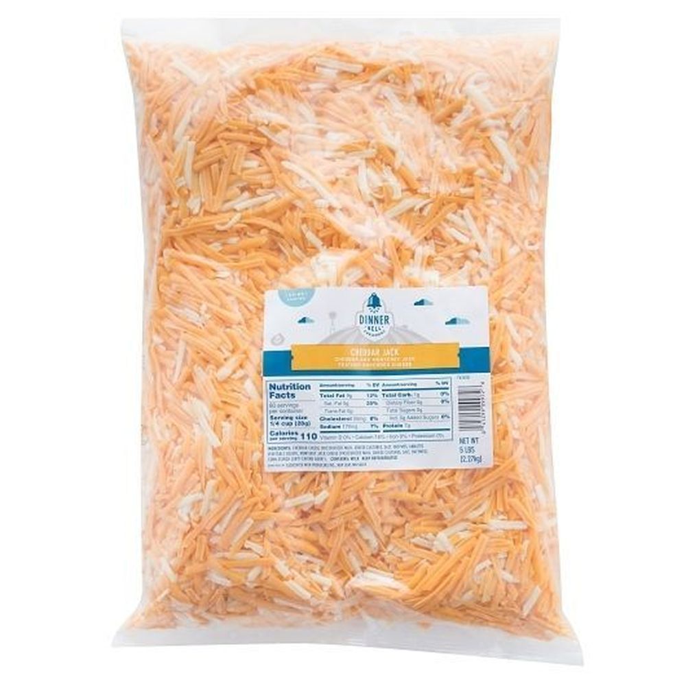 Dinner Bell Creamery 50/50 Feather Shred Mild Cheddar/monterey Jack Blend, 5 Pound -- 4 Per Case