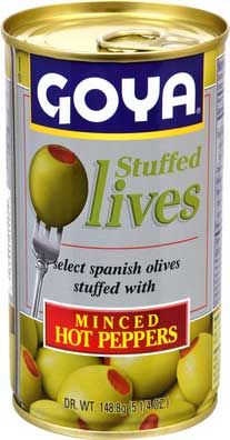 Goya Manzanilla Stuffed Olive, 5.25 Ounce -- 12 Per Case