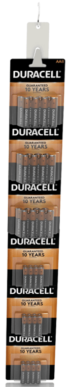 Duracell Alkaline Primary Major Cells, Clip Strip -- 36 Per Case