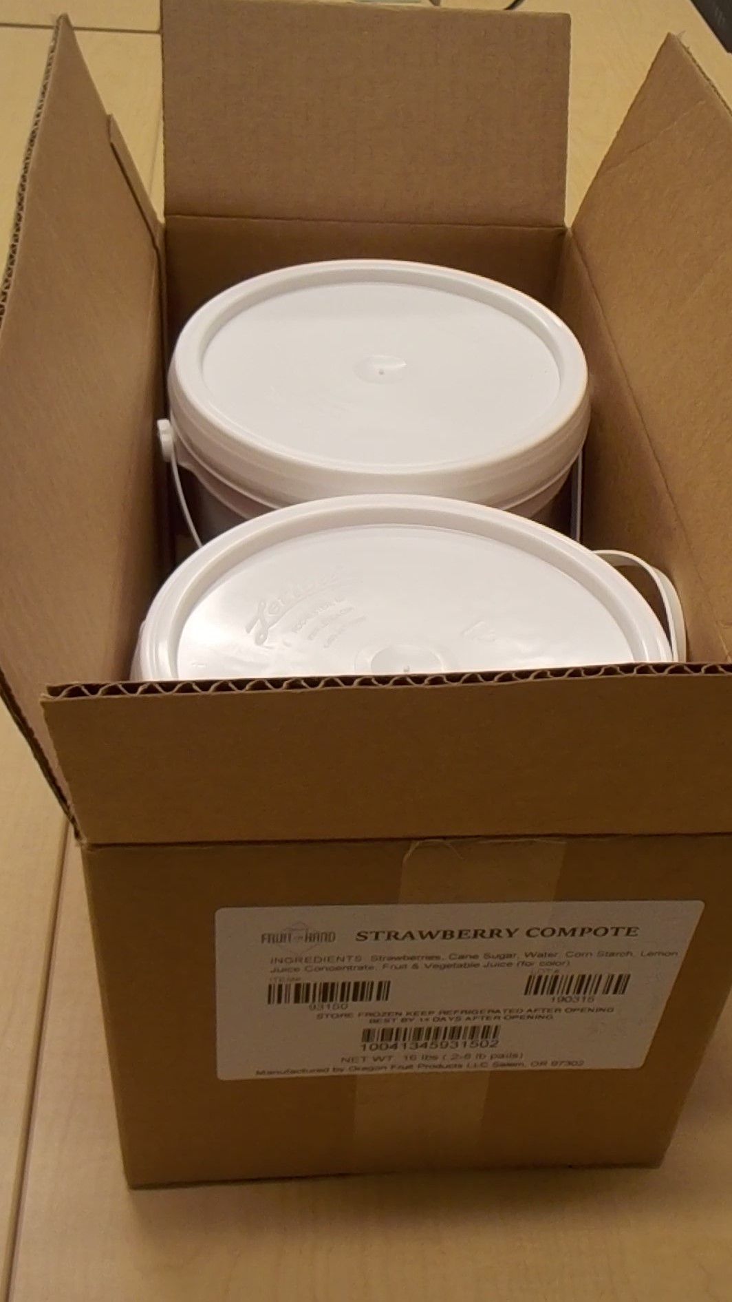 Fruit In Hand Strawberry Compote, 8 Pound -- 2 Per Case