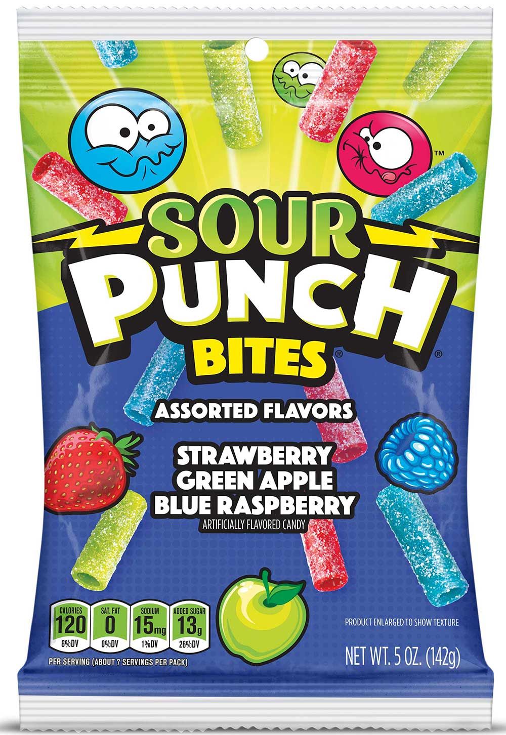 Sour Punch Bites Assorted Candy, 5 Ounce -- 12 Per Case