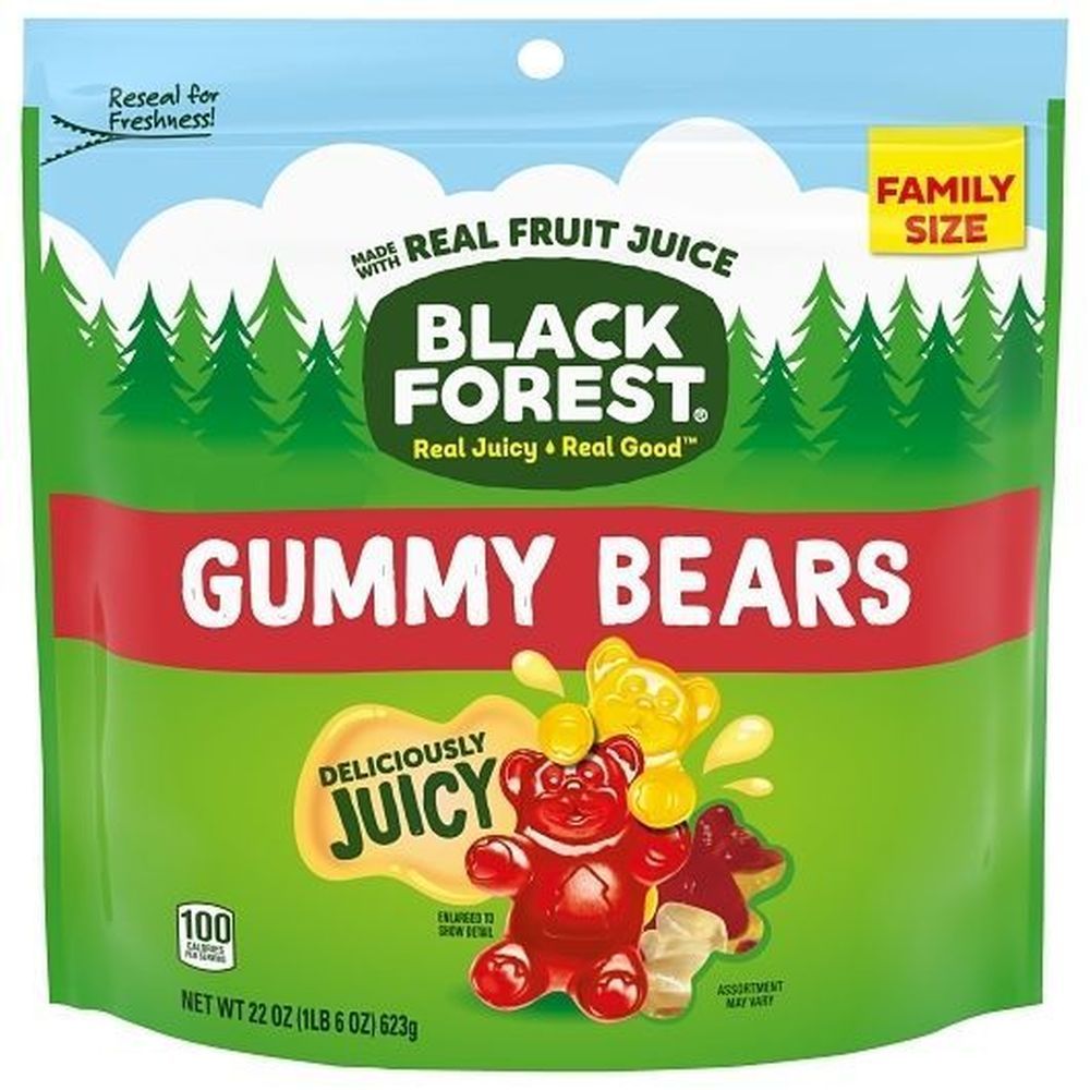 Black Forest Gummy Bears Candy, 22 Ounce Stand Up Bag -- 6 Per Case