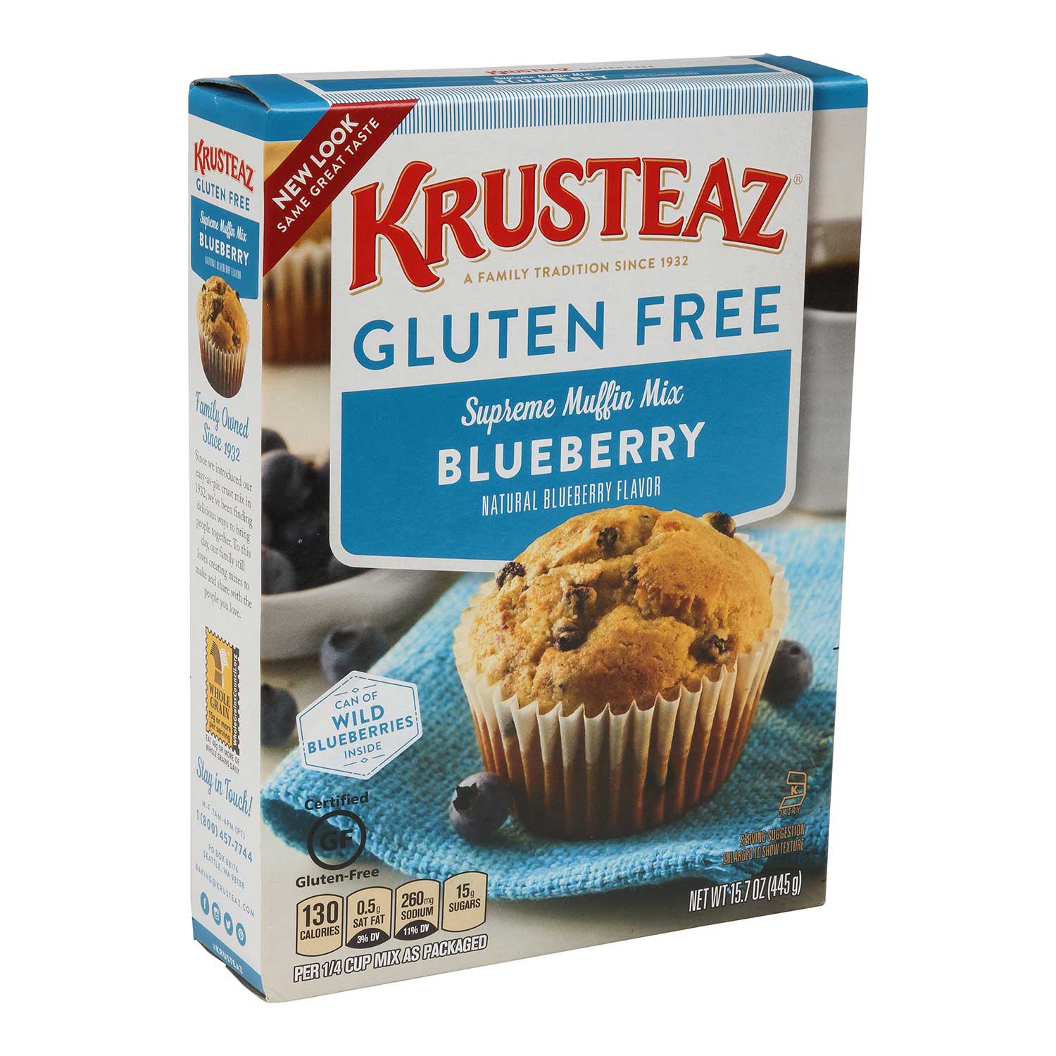Krusteaz Gluten Free Blueberry Muffin Mix, 15.7 Ounce -- 8 Per Case