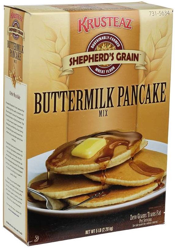 Krusteaz Shepherd's Grain Easy Buttermilk Pancake Mix, 5 Pound -- 6 Per Case