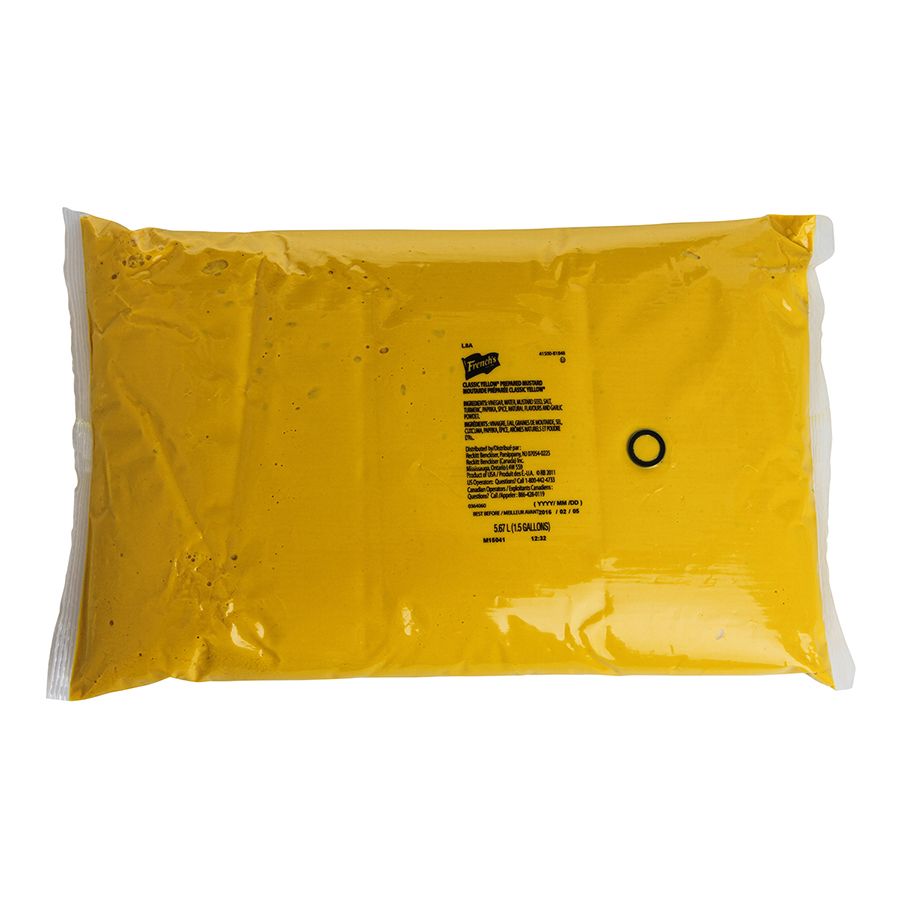 French's Classic Yellow Mustard Dispensing Pounch With Fitment, 1.5 Gallon -- 2 Per Case
