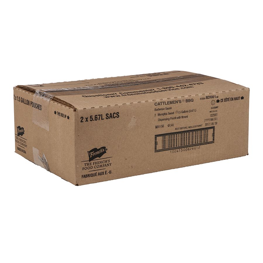Cattlemen's Masters Reserve Memphis Sweet Barbecue Sauce, 1.5 Gallon -- 2 Per Case