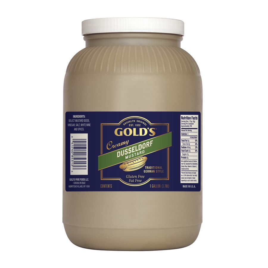 Gold's Creamy Dusseldorf Mustard, 1 Gallon -- 4 Per Case