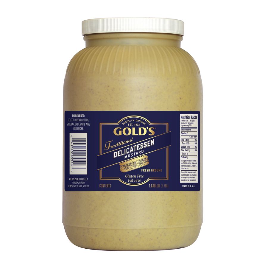 Gold's Delicatessen Style Mustard, 1 Gallon -- 4 Per Case