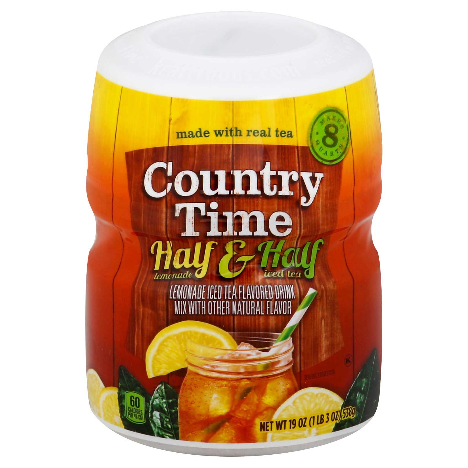Country Time Half And Half Lemonade Iced Tea Drink Mix, 1.187 Pound -- 12 Per Case