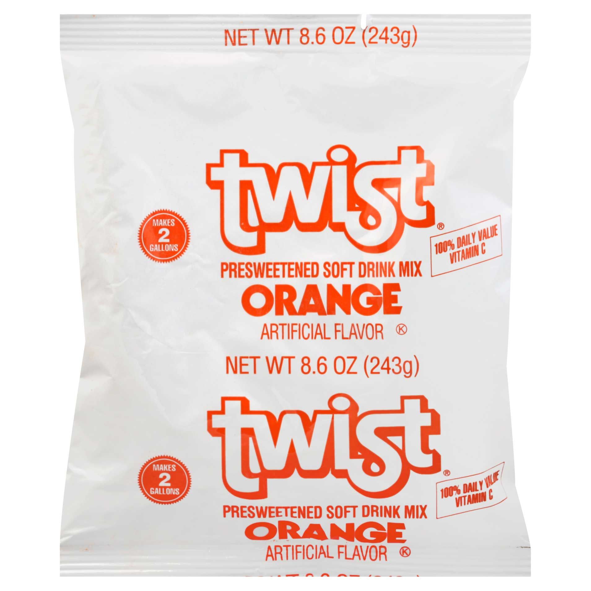 Twist Orange Mix, 2 Gallon -- 12 Per Case