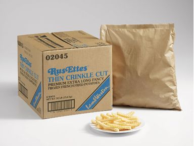 Rusettes Idaho Shield Thin Crinkle Cut Potato French Fry, 5 Pound -- 6 Per Case