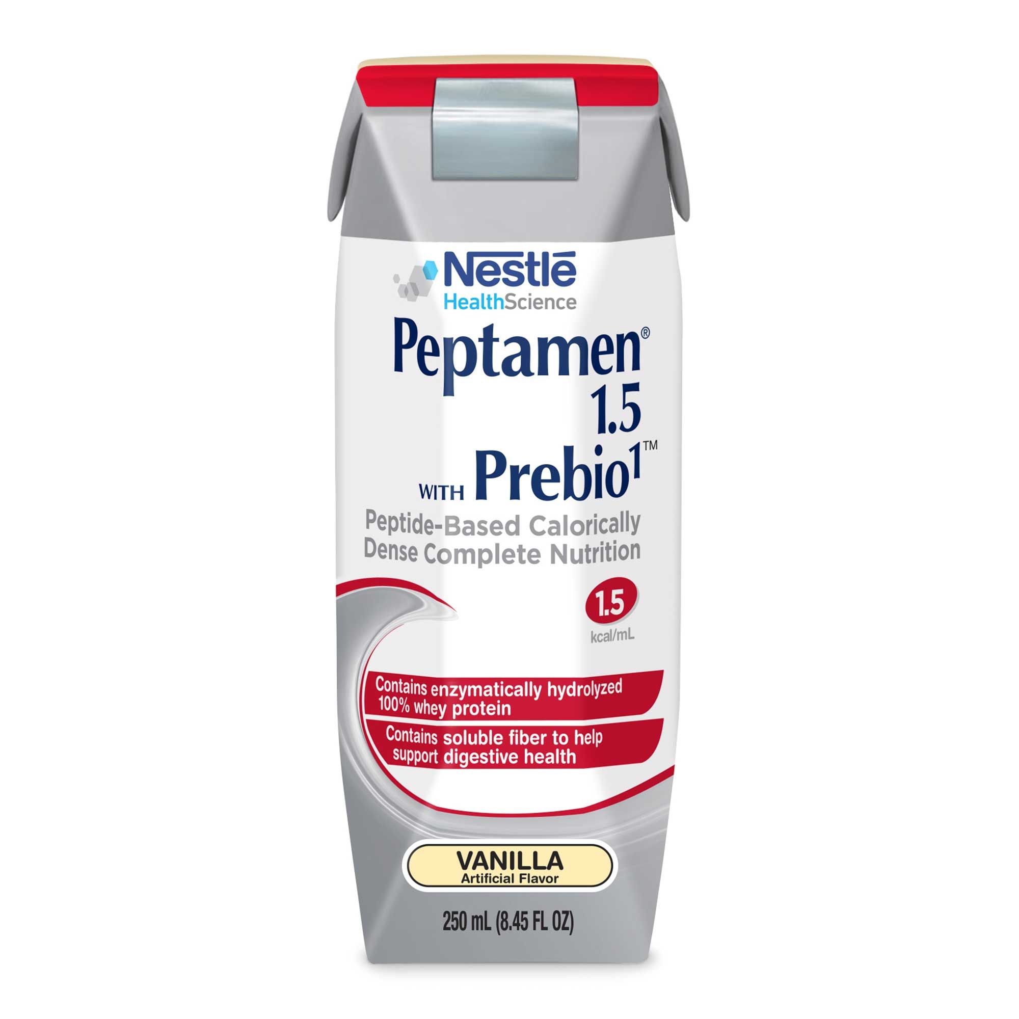 Peptamen 1.5 Prebio1 Formula With Vanilla, 8.45 Fluid Ounce -- 24 Per Case