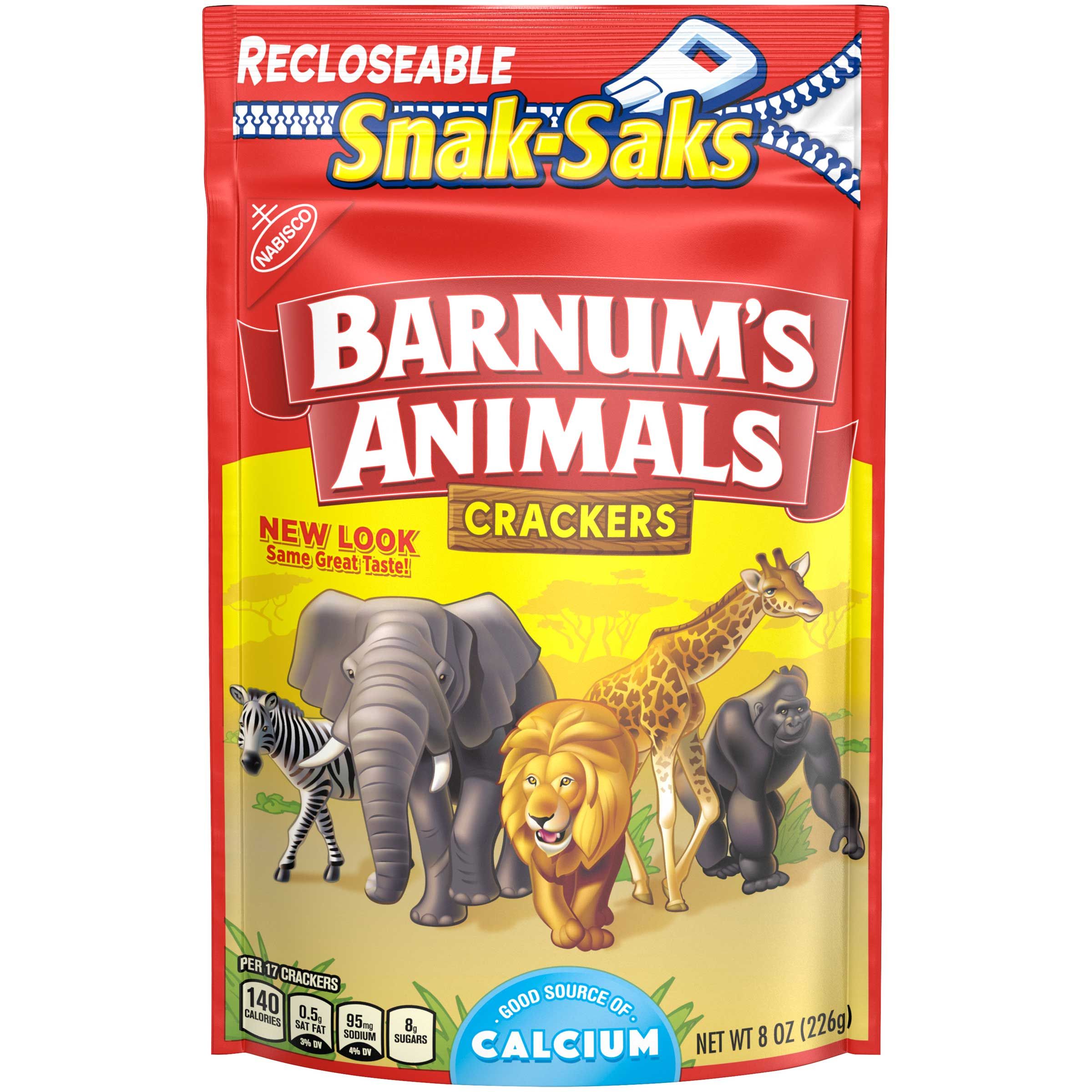 Barnum's Lunchbox Crackers Snak Saks, 8 Ounce -- 12 Per Case