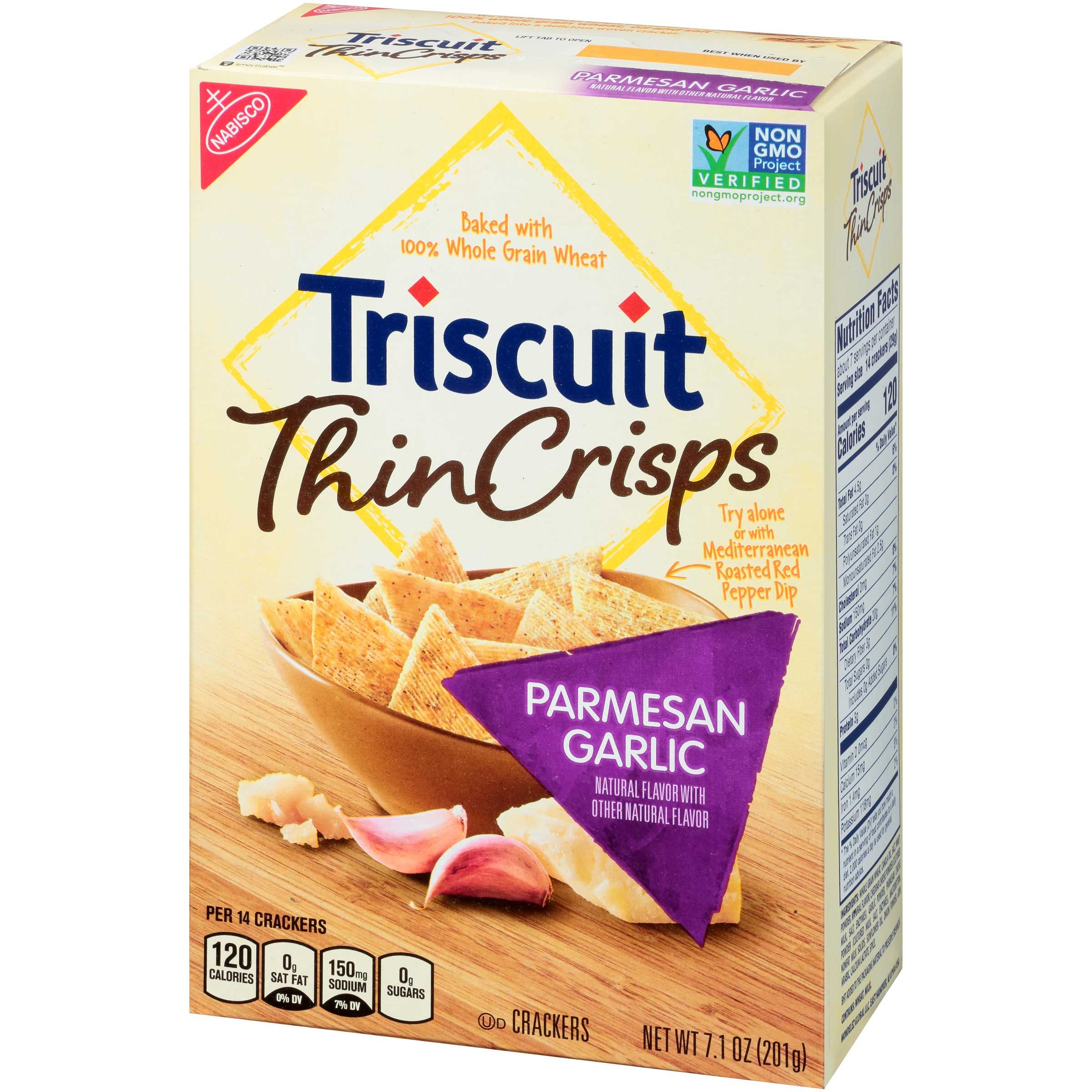 Triscuit Thin Crisps Parmesan Garlic Crackers, 7.1 Ounce -- 6 Per Case