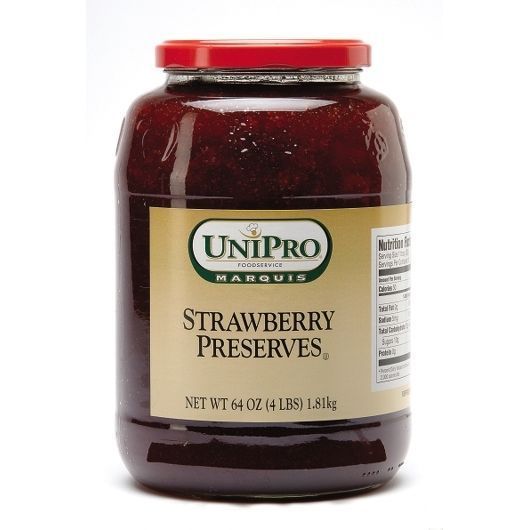 Unipro Marquis Strawberry Preserves, 4 Pound -- 6 Per Case