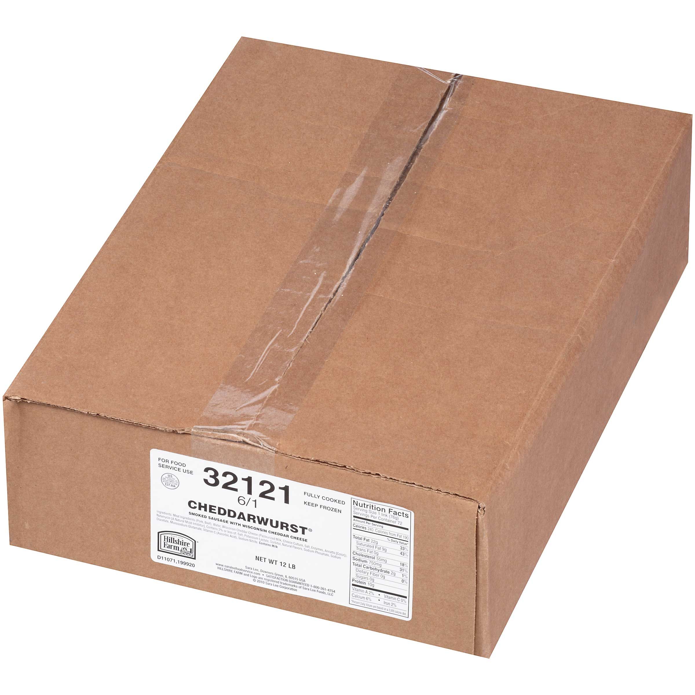 Hillshire Farms Cheddarwurst Skinless Smoked Sausage Link, 6 Pound -- 2 Per Case