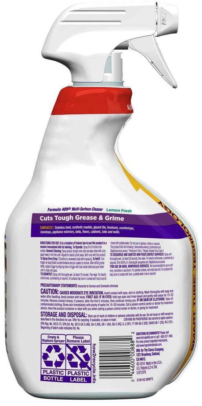 Formula 409 Lemon Fresh Multi Surface Cleaner Spray, 32 Fluid Ounce -- 9 Per Case