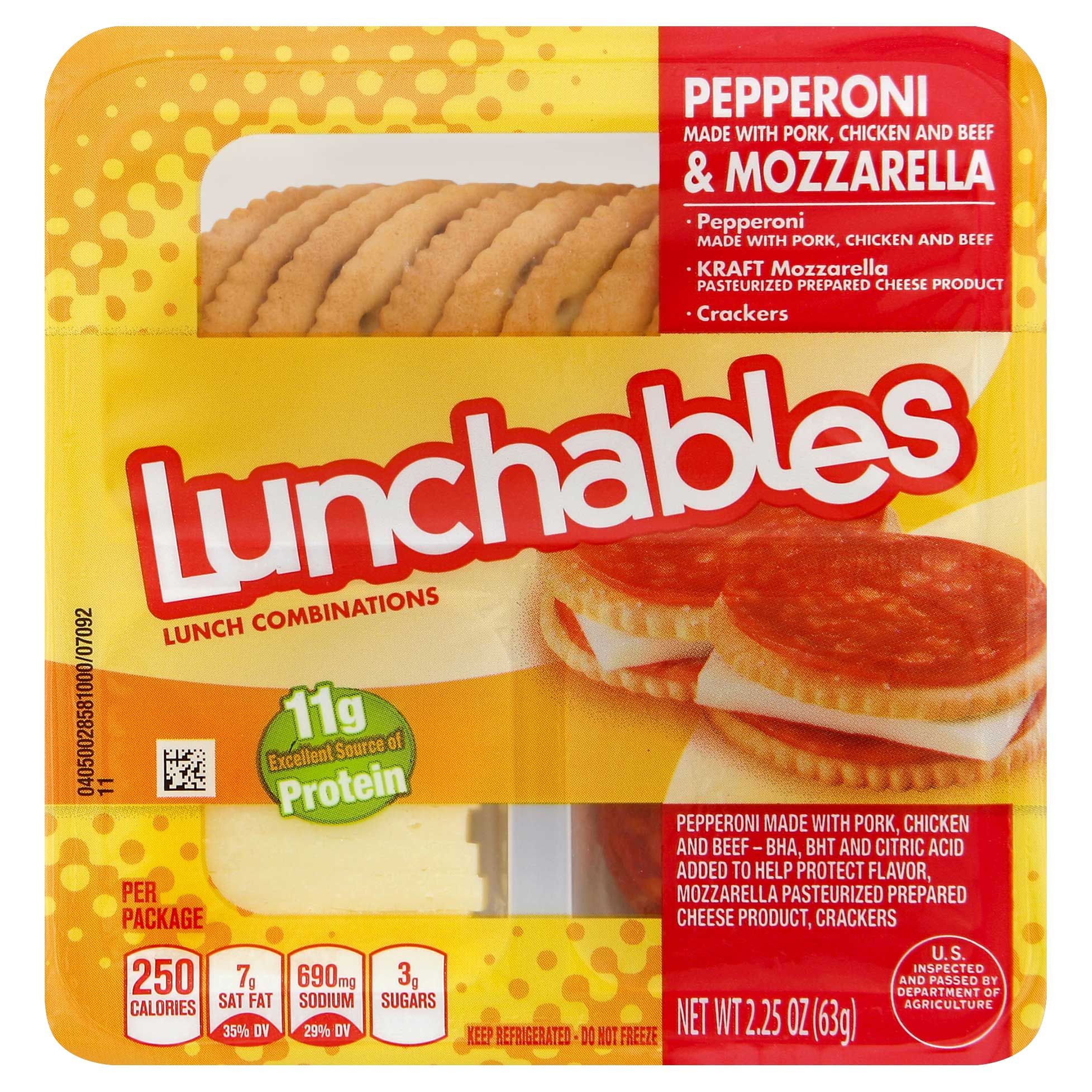 Lunchables Pepperoni Mozzarella Entree, 2.25 Ounce -- 16 Per Case