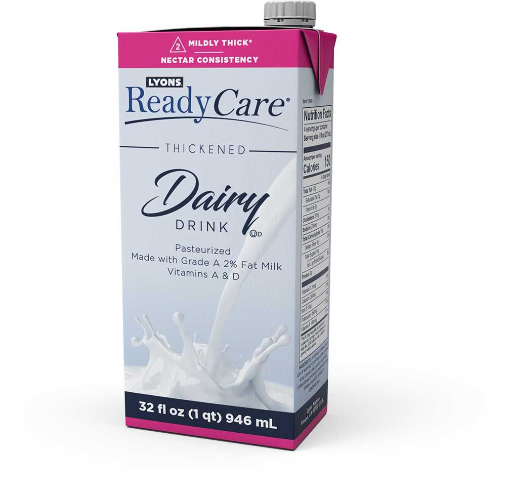 Lyons Ready Care Level 2 Nectar Thickened Dairy Drink, 32 Fluid Ounce -- 12 Per Case