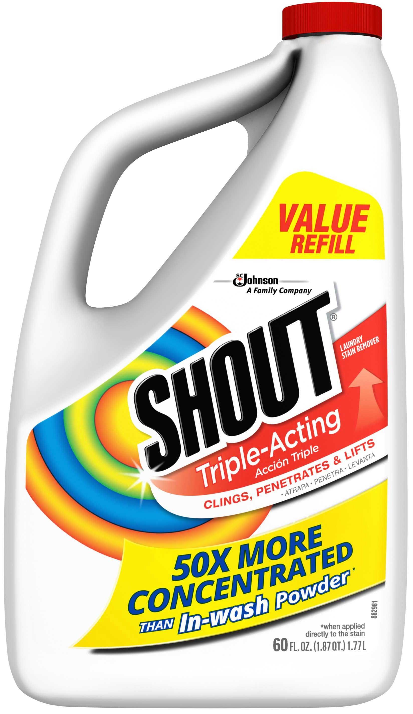 Shout Laundry Liquid Refill, 60 Fluid Ounce -- 6 Per Case