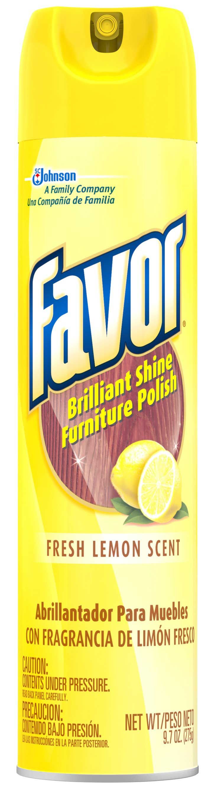 Pledge Favor Lemon Scent Furniture Polish, 9.7 Ounce -- 6 Per Case